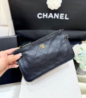MEDIUM MAXI SHOPPING BAG 47 IN BLACK CALFSKIN GOLD-TONE METAL