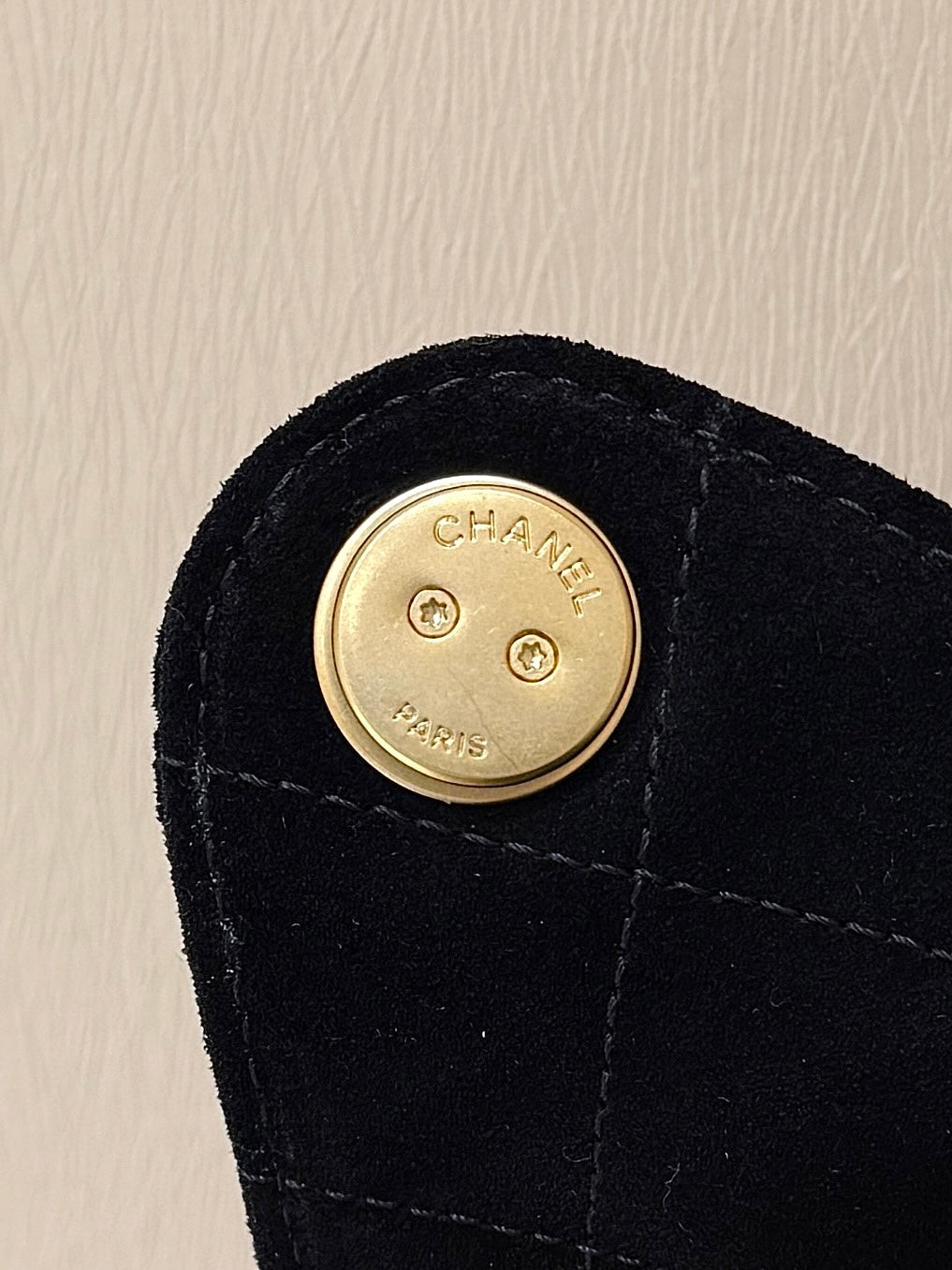 CC 25 HANDBAG 40 IN BLACK SUEDE GOLD HARDWARE