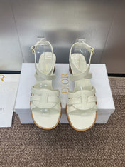 D-CLUB HIGH HEEL SLIDE 25S 55MM IN WHITE CALFSKIN