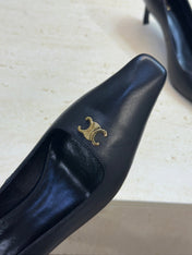 CELINE 26S HIGH HEELS 65 MM IN BLACK CALFSKIN