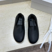 THE ROW 26S BALLET FLATS IN BLACK CALFSKIN