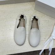 THE ROW 26S BALLET FLATS IN IVORY WHITE CALFSKIN