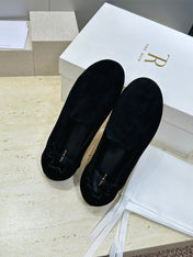 THE ROW 26S BALLET FLATS IN BLACK SUEDE