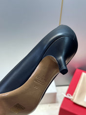 VALENTINO 26S HIGH HEELS 40 MM IN BLACK CALFSKIN
