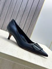 VALENTINO 26S HIGH HEELS 40 MM IN BLACK CALFSKIN