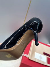 VALENTINO 26S HIGH HEELS 80 MM IN BLACK PATENT CALFSKIN