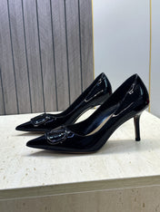 VALENTINO 26S HIGH HEELS 80 MM IN BLACK PATENT CALFSKIN