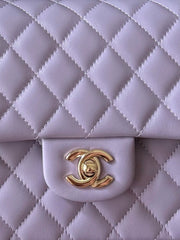 CHANEL 25S CLASSIC FLAP BAG 25 CM IN LIGHT PURPLE LAMBSKIN WITH GOLD HARDWARE