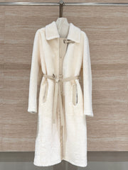 HERMES 25S LONG SHEARLING COAT 472
