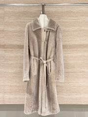HERMES 25S LONG SHEARLING COAT 471
