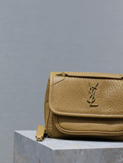 NIKI BABY 22 IN DIJON YELLOW ELEPHANT PATTERN LAMBSKIN