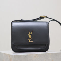 NIKI BABY 22 IN CHARCOAL GRAY CALFSKIN GOLD LOGO