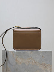 YSL 25S NIKI BABY 22 IN BROWN CALFSKIN GOLD HARDWARE