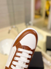 SL SL/61 SNEAKERS WHITE-BROWN CALFSKIN