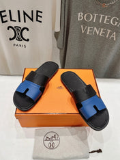IZMIR SANDAL BLACK MIX COBALT LAMBSKIN