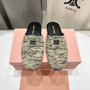 KNITTED MULES IN MULTICOLOR WOOL