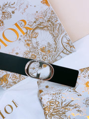 DIOR 25S BELT 25 MM IN BLACK CALFSKIN 561821