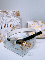 DIOR 25S BELT 20 MM IN WHITE CALFSKIN 572896