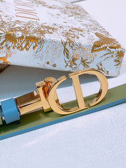 DIOR 25S BELT 20 MM IN DUSTY BLUE CALFSKIN 572900
