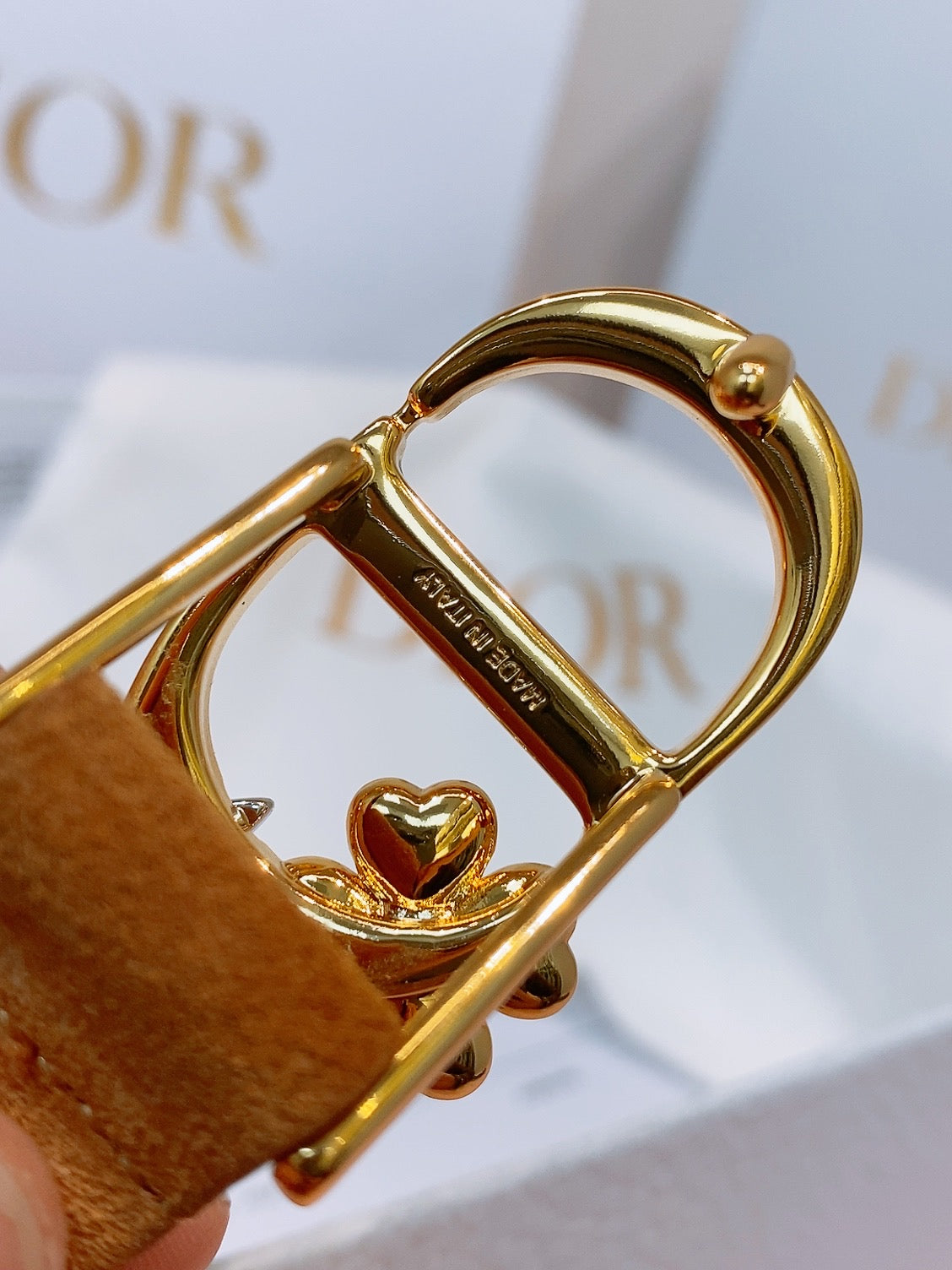 DIOR 26S BELT 20 MM IN BROWN SUEDE 635759