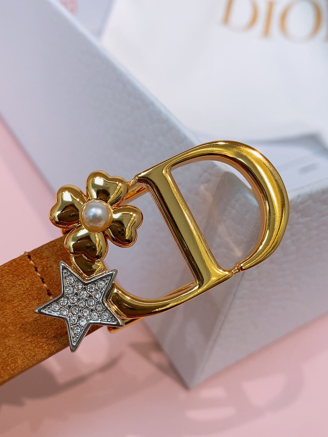 DIOR 26S BELT 20 MM IN BROWN SUEDE 635759