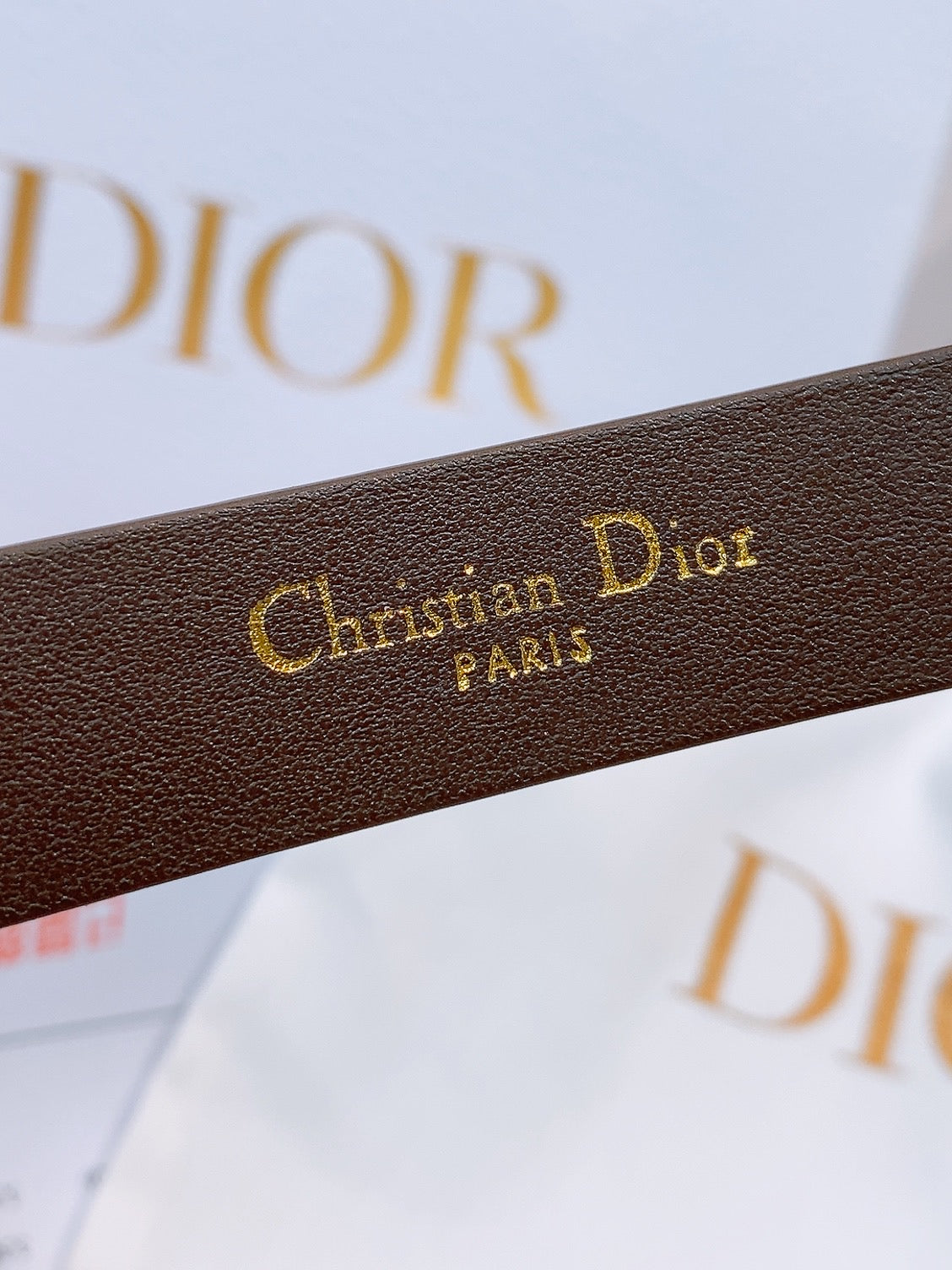 DIOR 26S BELT 20 MM IN DARK BROWN SUEDE 635760