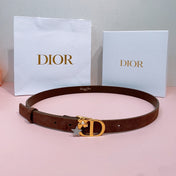 DIOR 26S BELT 20 MM IN DARK BROWN SUEDE 635760