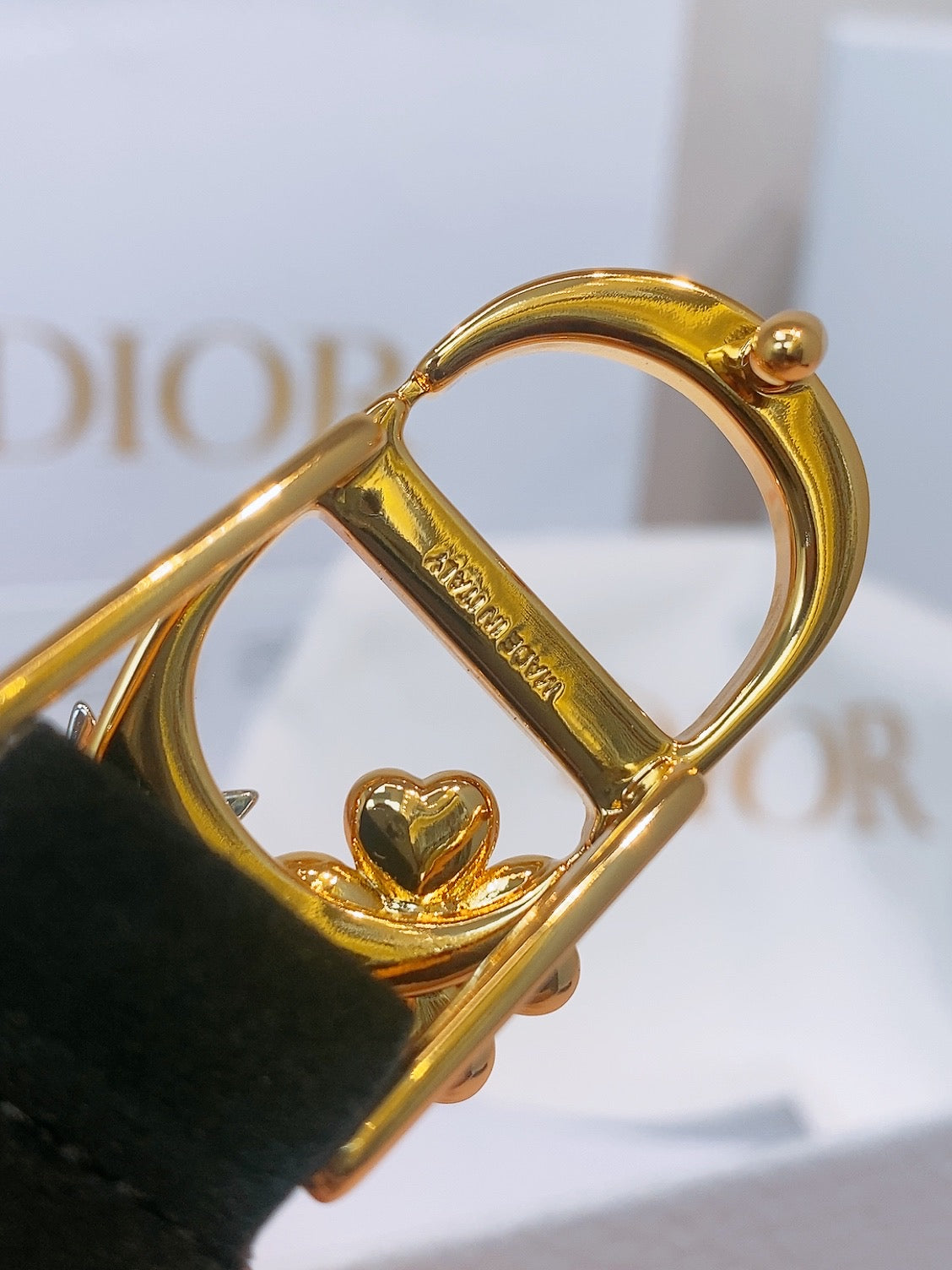 DIOR 26S BELT 20 MM IN BLACK CALFSKIN 635761