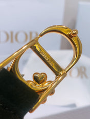 DIOR 26S BELT 20 MM IN BLACK CALFSKIN 635761