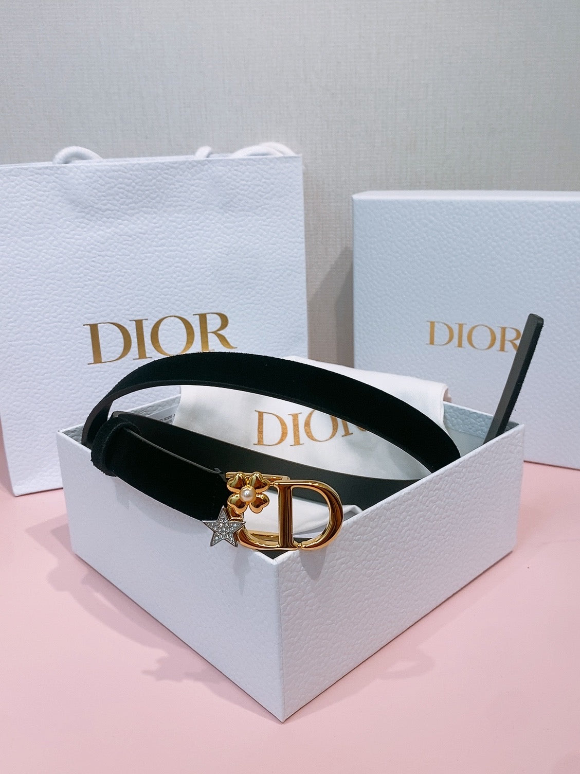 DIOR 26S BELT 20 MM IN BLACK CALFSKIN 635761