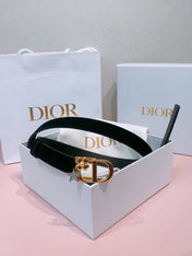 DIOR 26S BELT 20 MM IN BLACK CALFSKIN 635761