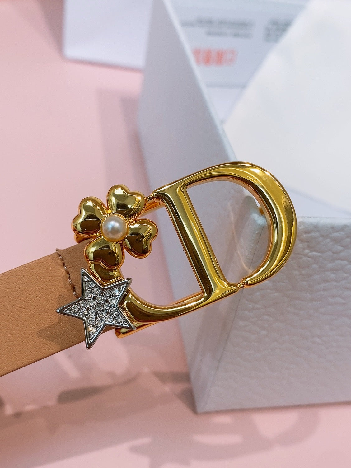 DIOR 26S BELT 20 MM IN CAMEL CALFSKIN 635752
