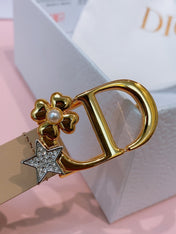 DIOR 26S BELT 20 MM IN BEIGE CALFSKIN 635753