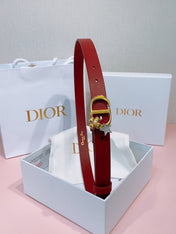 DIOR 26S BELT 20 MM IN DARK RED CALFSKIN 635754
