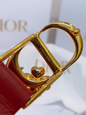 DIOR 26S BELT 20 MM IN DARK RED CALFSKIN 635754