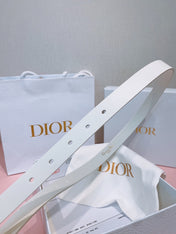 DIOR 26S BELT 20 MM IN WHITE CALFSKIN 635755