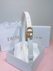DIOR 26S BELT 20 MM IN WHITE CALFSKIN 635755