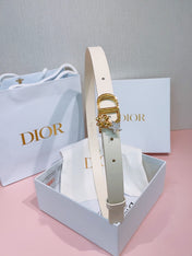 DIOR 26S BELT 20 MM IN CREAM WHITE CALFSKIN 635756