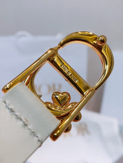 DIOR 26S BELT 20 MM IN CREAM WHITE CALFSKIN 635756