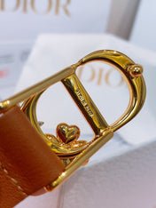 DIOR 26S BELT 20 MM IN BROWN CALFSKIN 635757