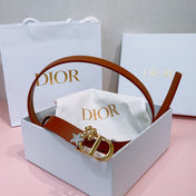DIOR 26S BELT 20 MM IN BROWN CALFSKIN 635757