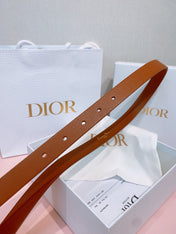 DIOR 26S BELT 20 MM IN BROWN CALFSKIN 635757