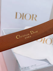 DIOR 26S BELT 20 MM IN BROWN CALFSKIN 635757
