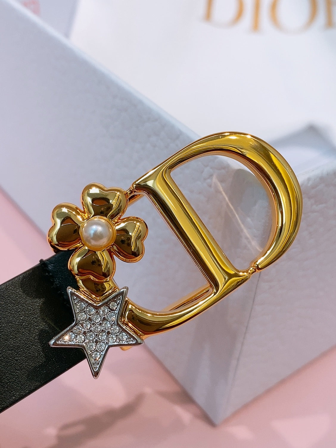 DIOR 26S BELT 20 MM IN BLACK CALFSKIN 635758