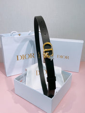 DIOR 26S BELT 20 MM IN BLACK CALFSKIN 635758