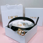 DIOR 26S BELT 20 MM IN BLACK CALFSKIN 635758