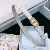 DIOR 26S BELT 25 MM IN WHITE CALFSKIN STYLE 3 643064
