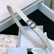 DIOR 26S BELT 25 MM IN WHITE CALFSKIN STYLE 2 643064
