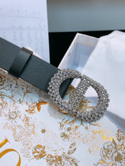 DIOR 26S BELT 25 MM IN BLACK CALFSKIN STYLE 2 643066