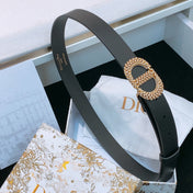 DIOR 26S BELT 25 MM IN BLACK CALFSKIN STYLE 3 643066